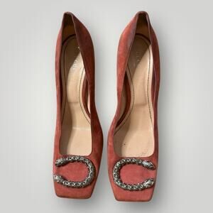 GUCCI Pink DIONYSUS Jeweled Tiger Heels Pumps Shoes sz40